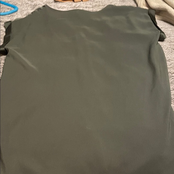 Express Olive Blouse with Gold Zipper - Picture 5 of 5